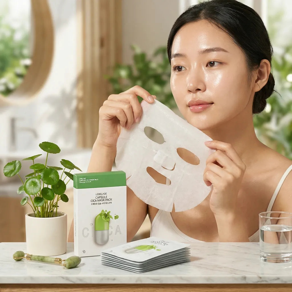 Capsule Cica soothing mask 10pcs pack, 28ml, LEBELAGE
