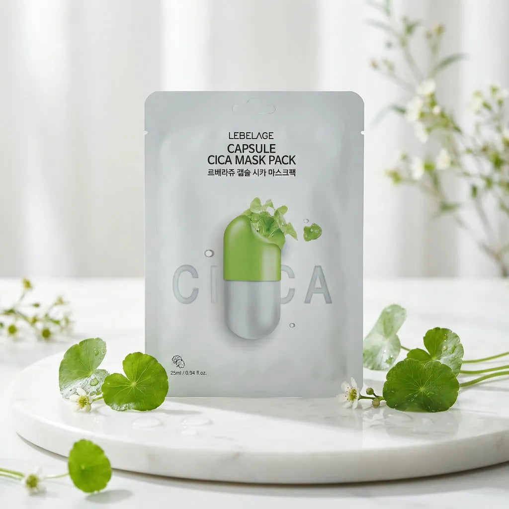 Capsule Cica soothing mask 10pcs pack, 28ml, LEBELAGE