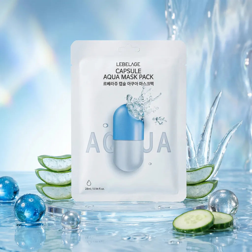Capsule Aqua hydrating mask 10pcs pack, 28ml, LEBELAGE