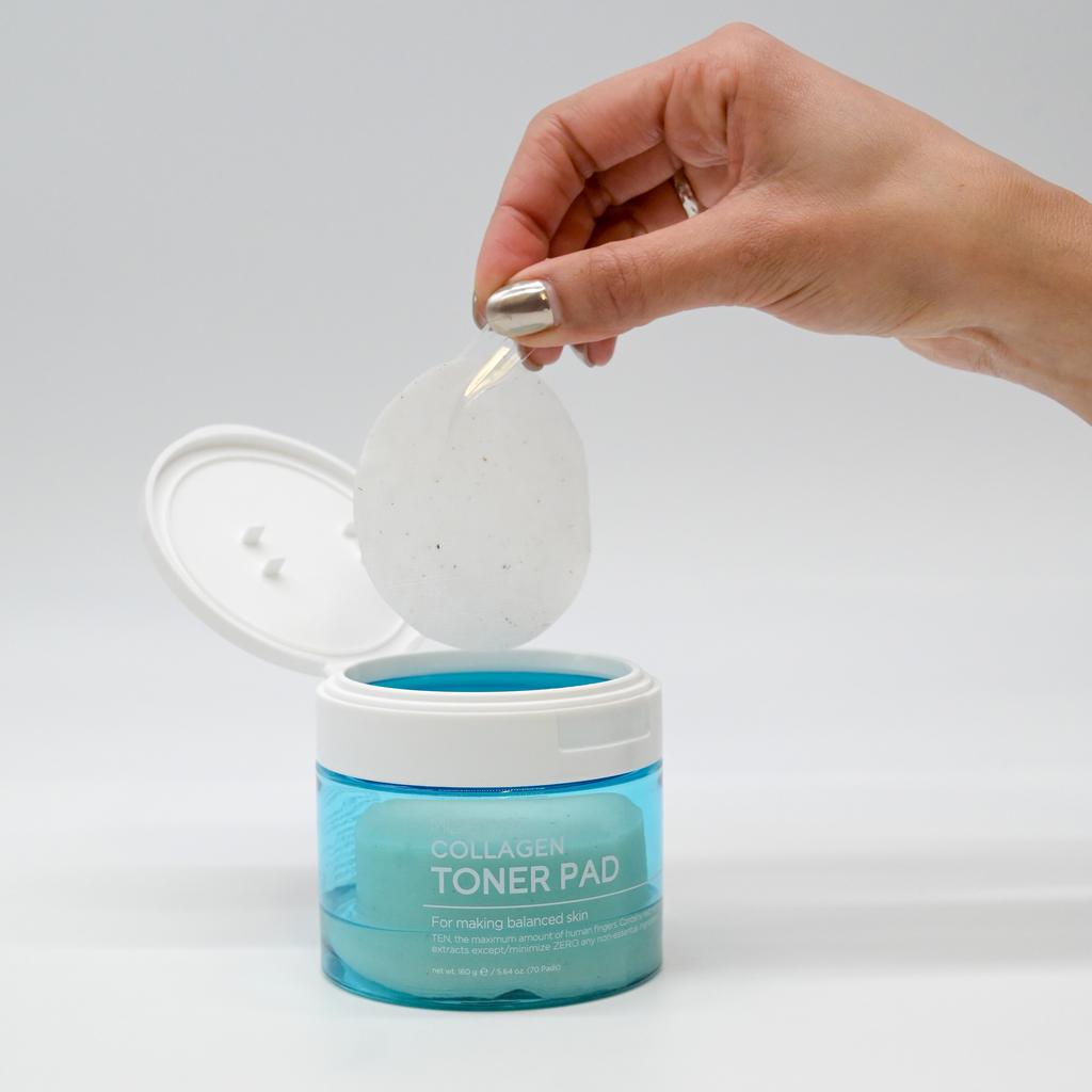 Moisture Collagen Toner Pad, 70pcs,TENZERO