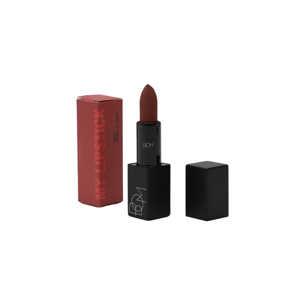 my Lipstick #809 (my chili red), B.O.M