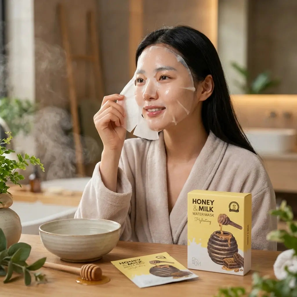 Honey &amp; Milk Water hydrating mask 10pcs pack, 25g, B.O.M