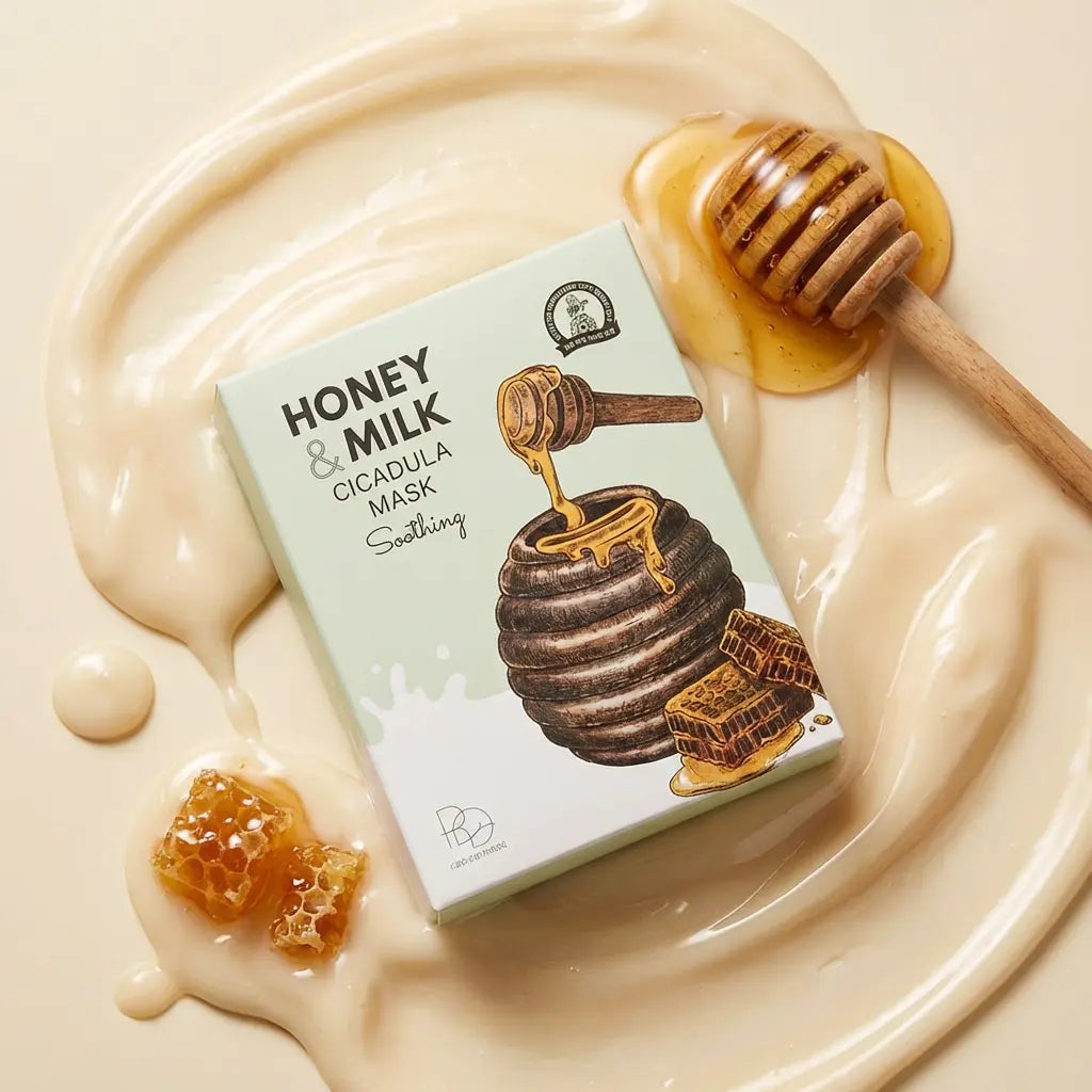 Honey &amp; Milk Cicadula soothing mask 10pcs pack, 25g, B.O.M