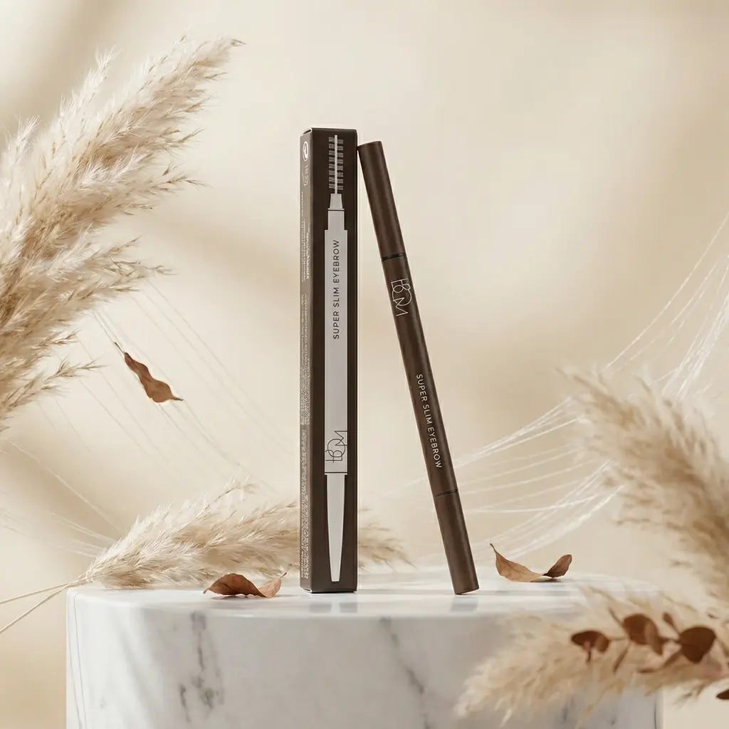 Super Slim eyebrow pencil #01 (charcoal brown), B.O.M
