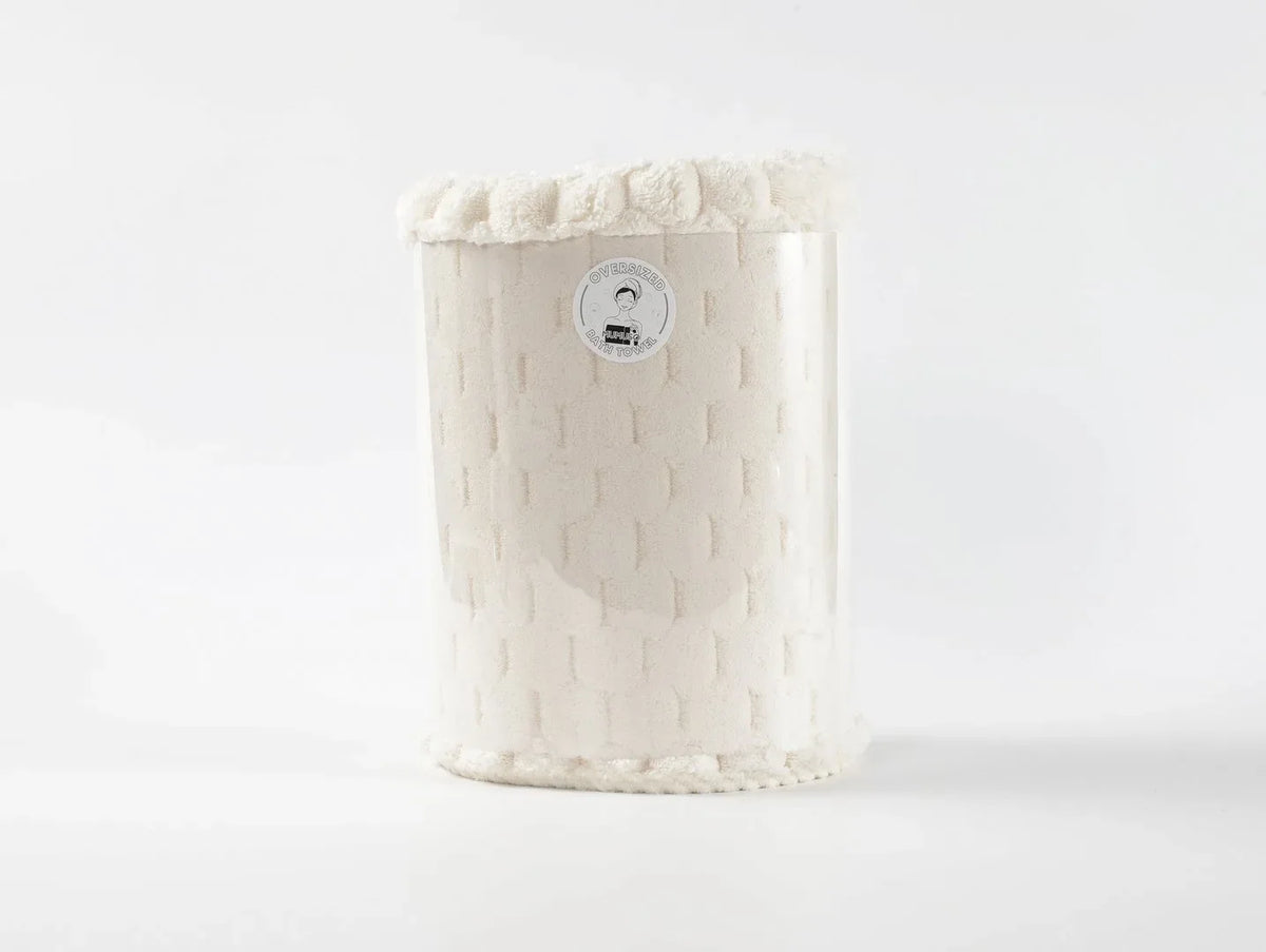 MUMUSO Macaron Oversize-Badetuch in Beige