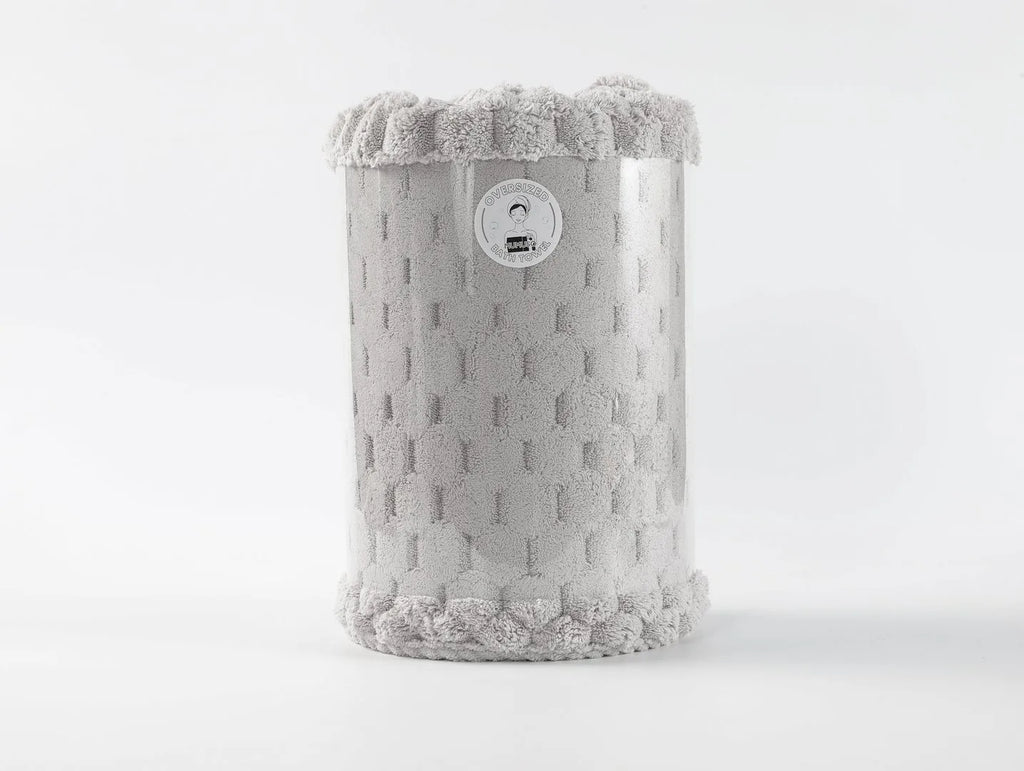 MUMUSO Macaron Oversize-Badetuch in Hellgrau