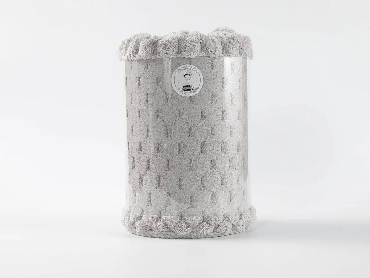 MUMUSO Macaron Oversize-Badetuch in Hellgrau