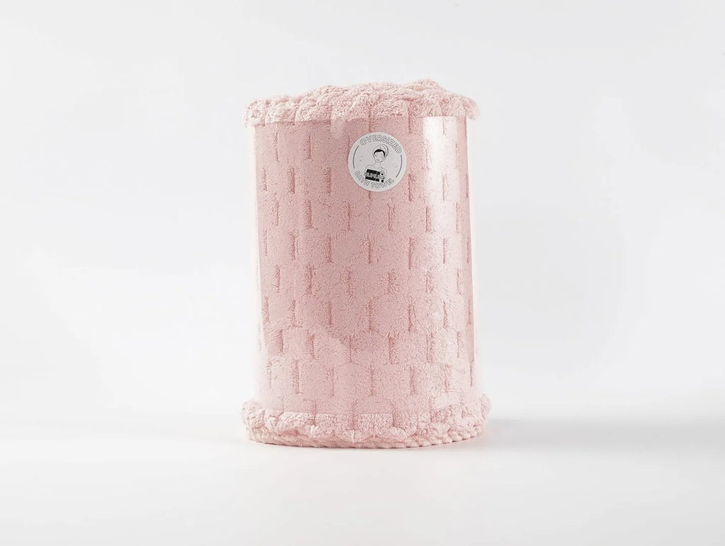 MUMUSO Macaron Oversize-Badetuch in Hellrosa