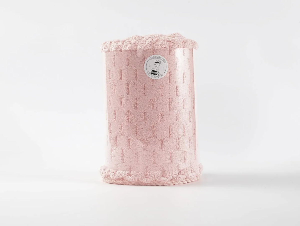 MUMUSO Macaron Oversize-Badetuch in Hellrosa