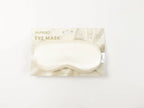 Beige seidige Schlafmaske in der Originalverpackung