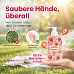 MUMUSO Handdesinfektionsgel Erdbeere 200 ml zur Anwendung unterwegs