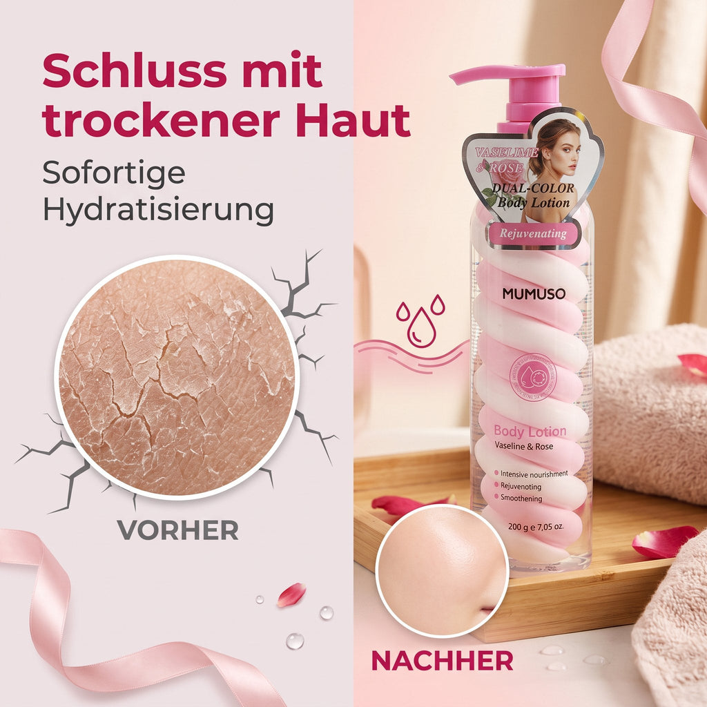 MUMUSO Körperlotion mit Vaseline und Rose – Pflege für trockene Haut