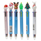 10-in-1 Kugelschreiber mit Glitzer-Print und Weihnachtsdesign (Mehrfarbig)