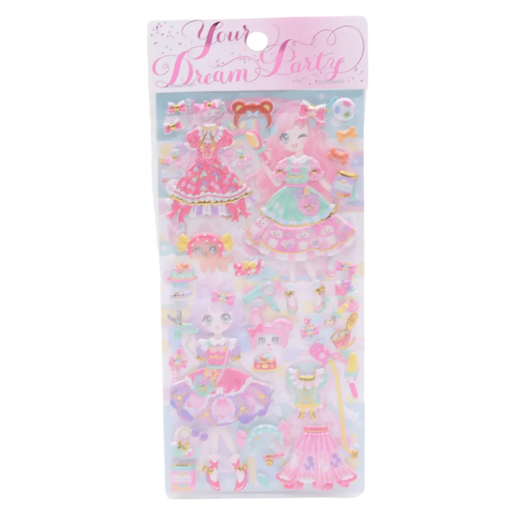 2-in-1 Anzieh-Sticker-Set aus PVC/PET, Mehrfarbig