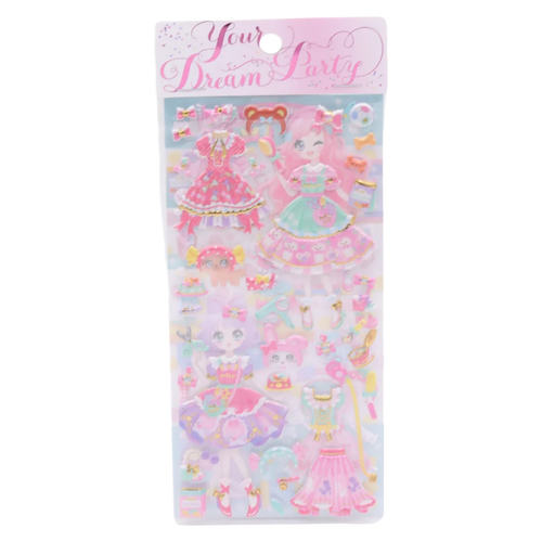 2-in-1 Anzieh-Sticker-Set aus PVC/PET, Mehrfarbig