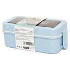 2-stöckige Lunchbox aus PP, 1400 ml (Blau)