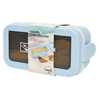 2-stöckige Lunchbox aus PP, 1400 ml (Blau)