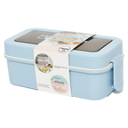 2-stöckige Lunchbox aus PP, 1400 ml (Blau)