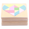 2D Holzpuzzle für Kinder aus Sperrholz, Mehrfarbig