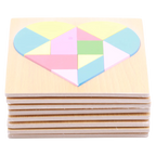 2D Holzpuzzle für Kinder aus Sperrholz, Mehrfarbig