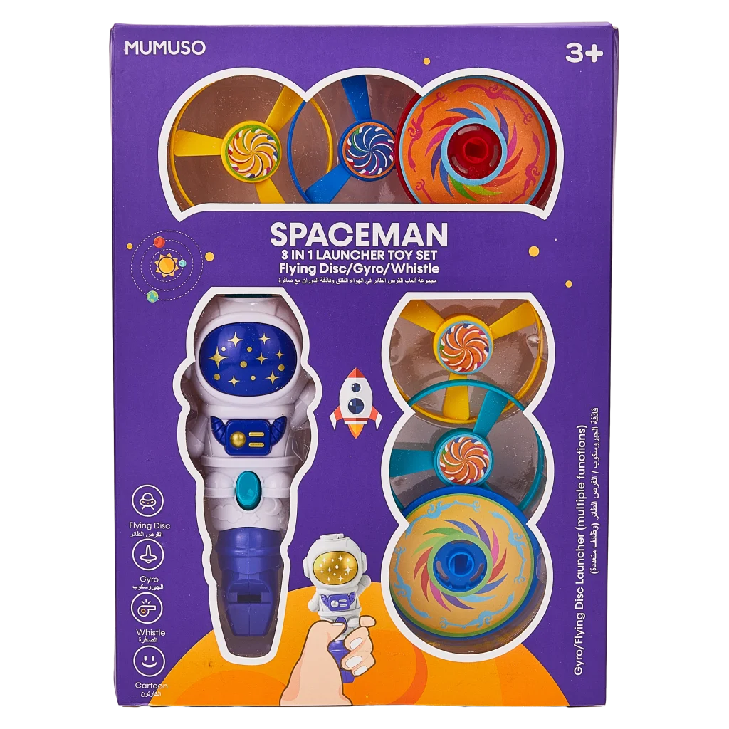 3-in-1 Outdoor-Spielzeugset aus ABS-Kunststoff mit Astronauten-Design, für Kinder ab 3 Jahren (Mehrfarbig)