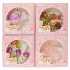 8-teiliges 3D-Resin-Sticker-Set mit verschiedenen Designs (Rosa/Lila/Beige/Bunt)