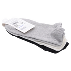 3er-Pack Damen Sneakersocken aus Baumwolle (Schwarz/Weiß/Grau)