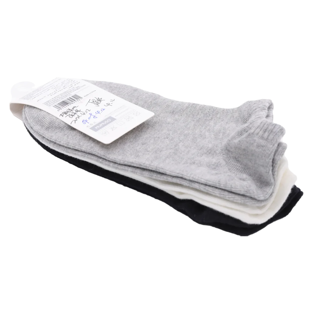 3er-Pack Damen Sneakersocken aus Baumwolle (Schwarz/Weiß/Grau)