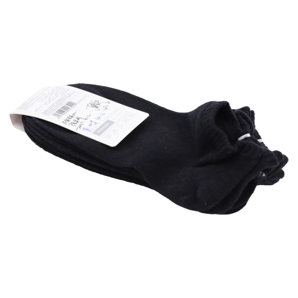 3er-Pack Damen Sneakersocken aus Baumwolle (Schwarz)