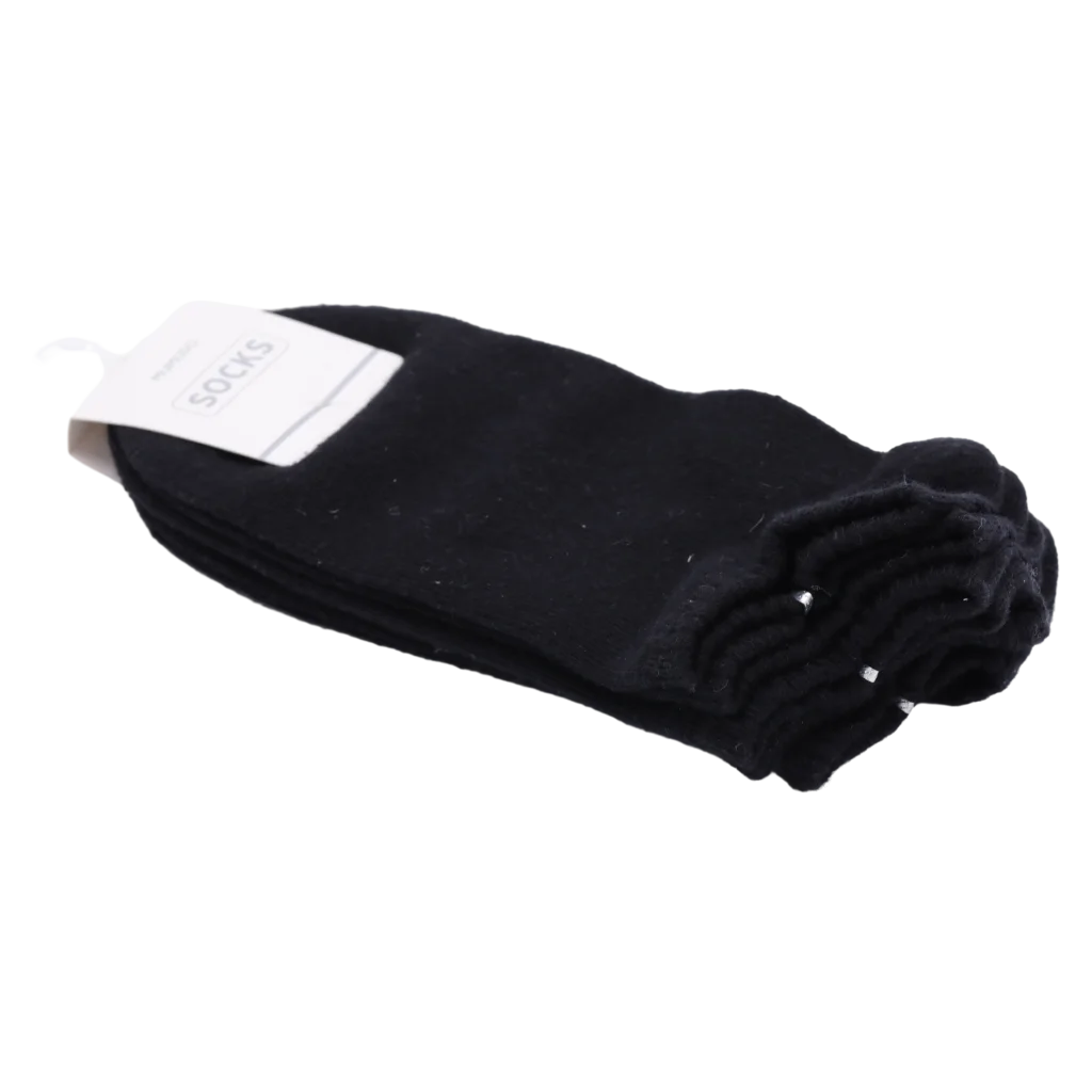 3er-Pack Damen Sneakersocken aus Baumwolle (Schwarz)