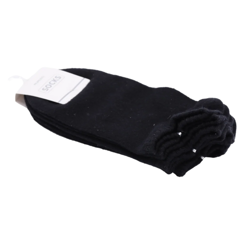 3er-Pack Damen Sneakersocken aus Baumwolle (Schwarz)