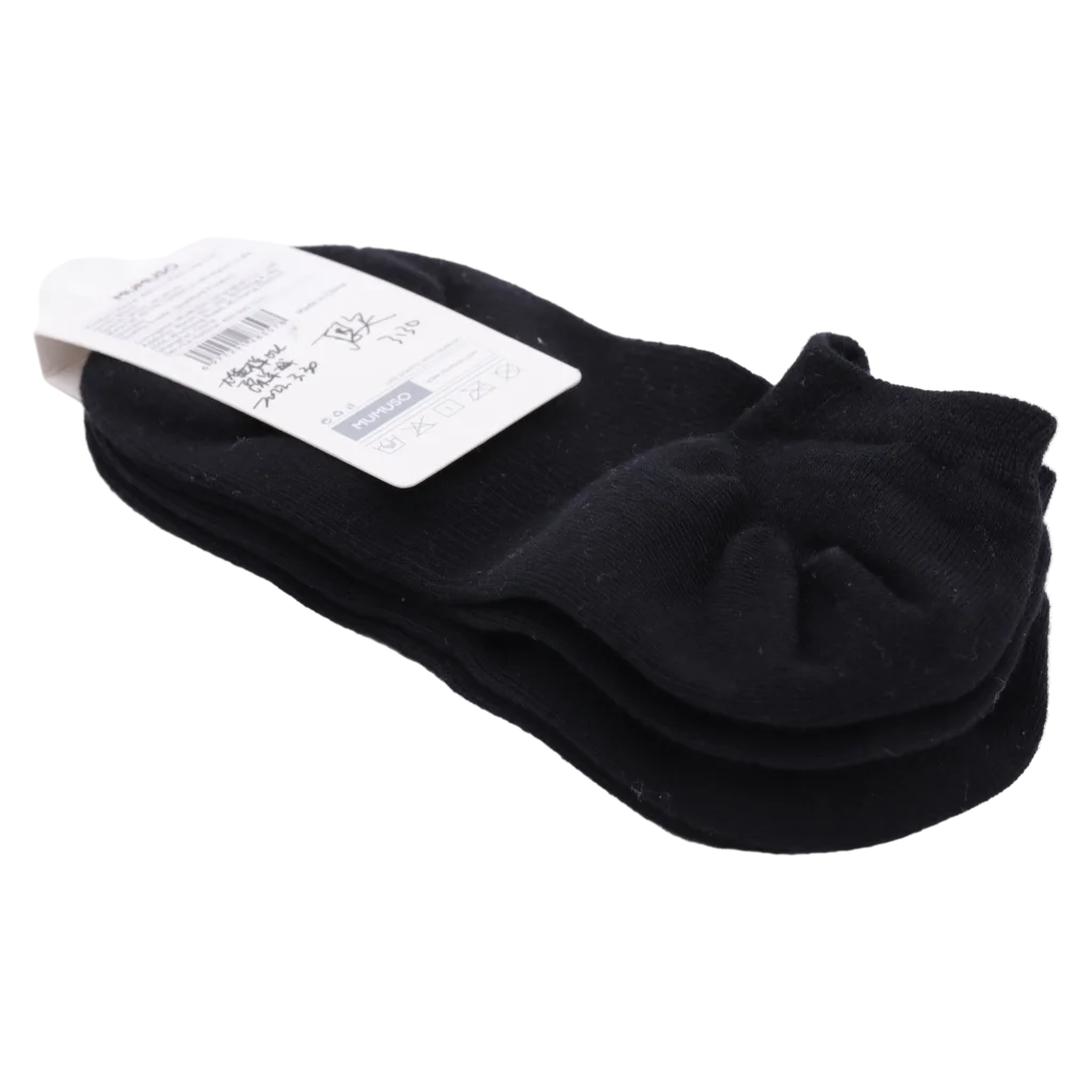 3er-Pack Damen Sneakersocken aus Baumwollmix (Schwarz)
