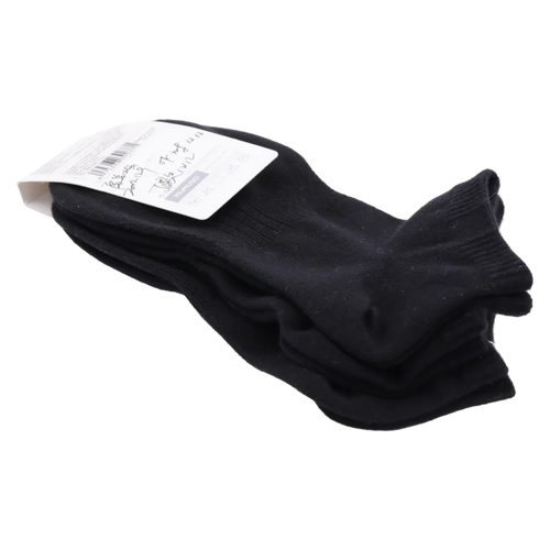 3er-Pack Damen Sneakersocken, kurz geschnitten (Schwarz)