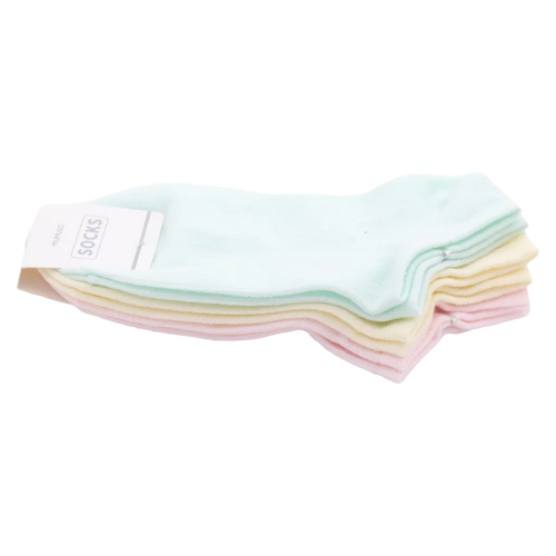 3er-Pack Damen Sneakersocken, niedrige Passform (Rosa/Gelb/Grün)