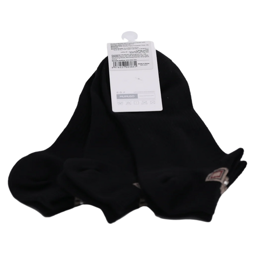 3er-Pack Herren Sneakersocken aus Baumwolle (Schwarz)
