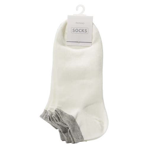 3er-Pack Herren Sneakersocken aus Baumwolle (Weiß/Grau)