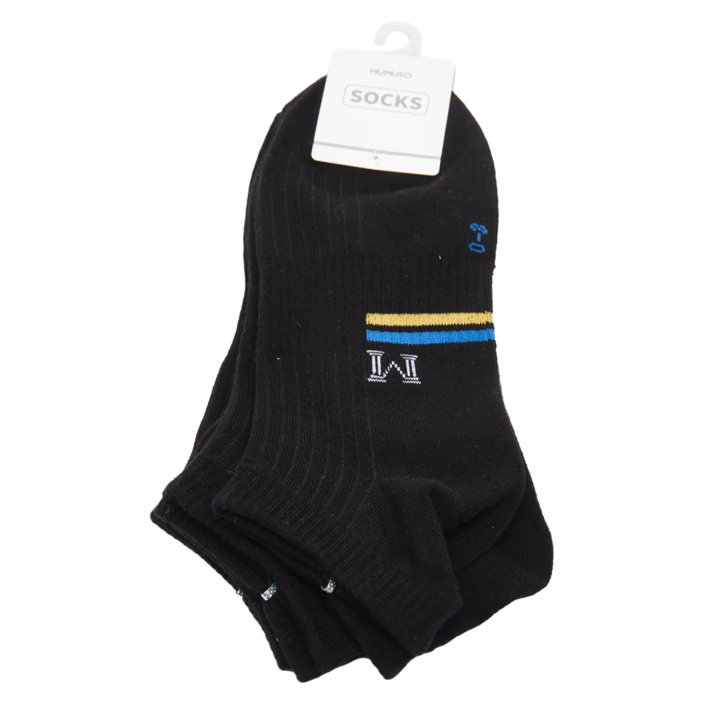 3er-Pack Sneakersocken Herren aus Baumwollmischung (Schwarz)