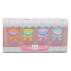 4er-Set Radiergummis mit Bonbon-Design (Lila/Gelb/Blau/Rosa)