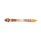 6-farbiger Druckkugelschreiber mit Capybara-Design (Mehrfarbig)