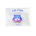 A4 Dokumententasche mit Druckknopfverschluss und Katzen-Design (Transparent)