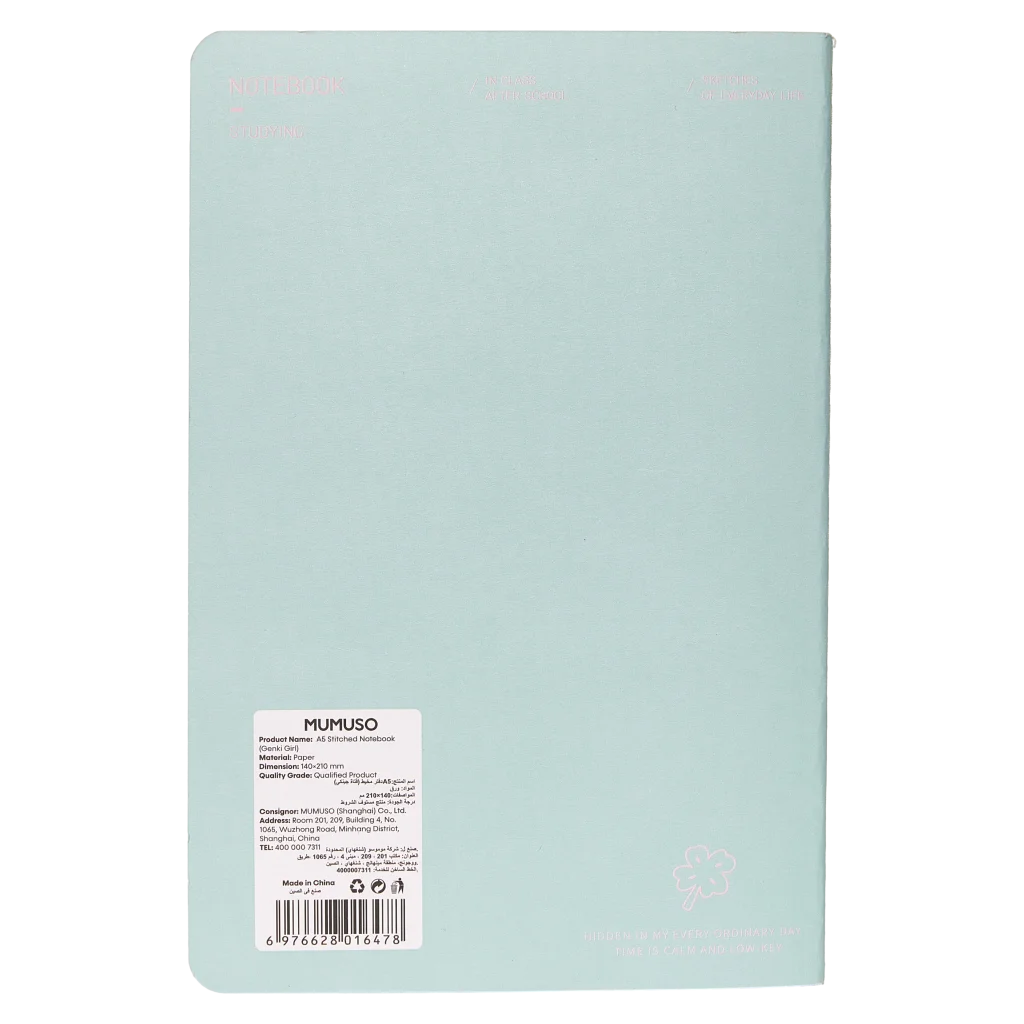 A5 Notizbuch mit Fadenheftung, Softcover (Beige/Blau/Mint/Rosa)