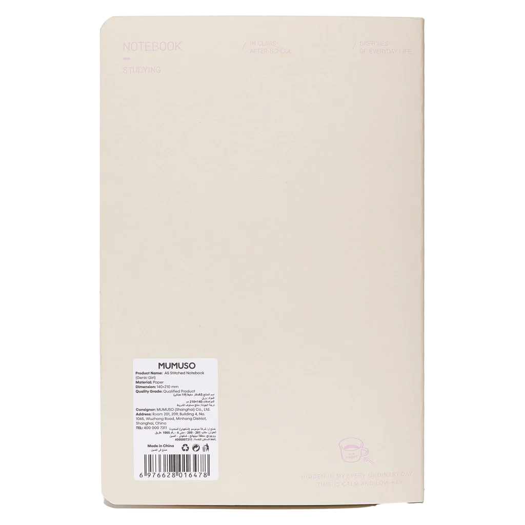 A5 Notizbuch mit Fadenheftung, Softcover (Beige/Blau/Mint/Rosa)