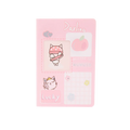 A5 Notizbuch mit Katzen-Design und Fadenbindung (Rosa)