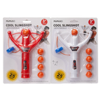 ABS Schleuder mit 5 Schaumstoffbällen, Outdoor-Spielzeug (Rot/Weiß)