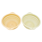 Kunststoff-Abtropfsieb, mittelgroß (Beige/Gelb) für Gemüse, Obst und Geschirr