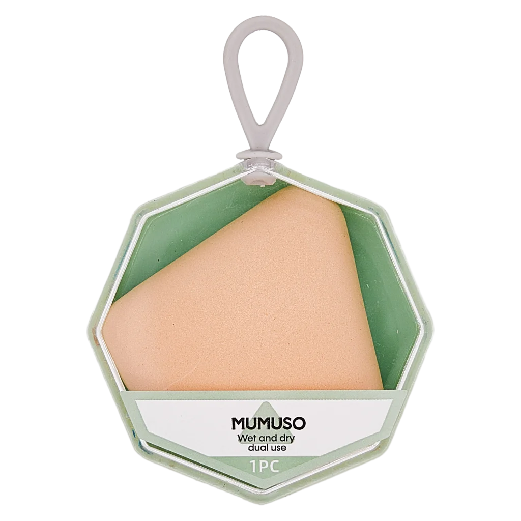 Air Cushion Puderquaste Dreieck aus Polyurethan zum Auftragen von Foundation (Grün/Apricot)