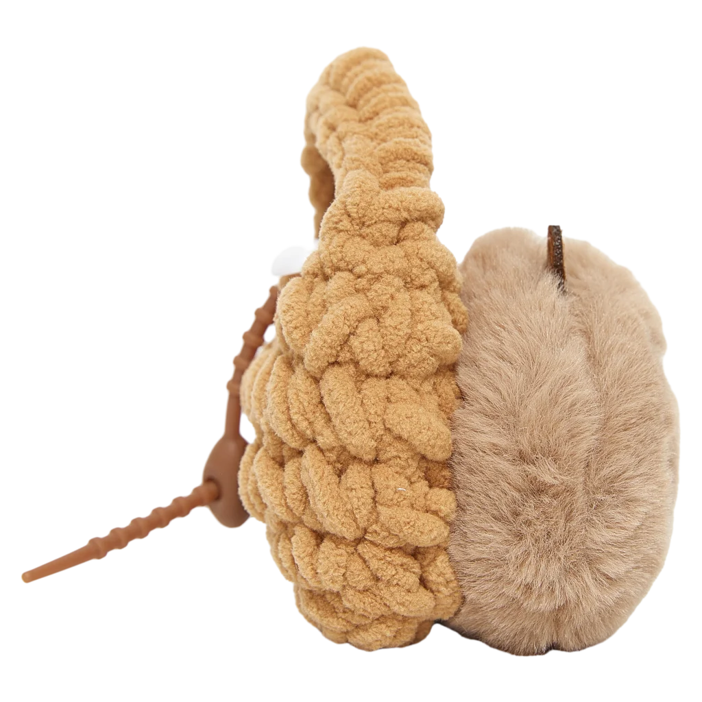 Kompakte Aufbewahrungstasche für Kopfhörer mit Capybara-Design (Hellbraun)