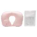 Aufblasbares U-förmiges Nackenkissen aus Polyester/TPU (Rosa)