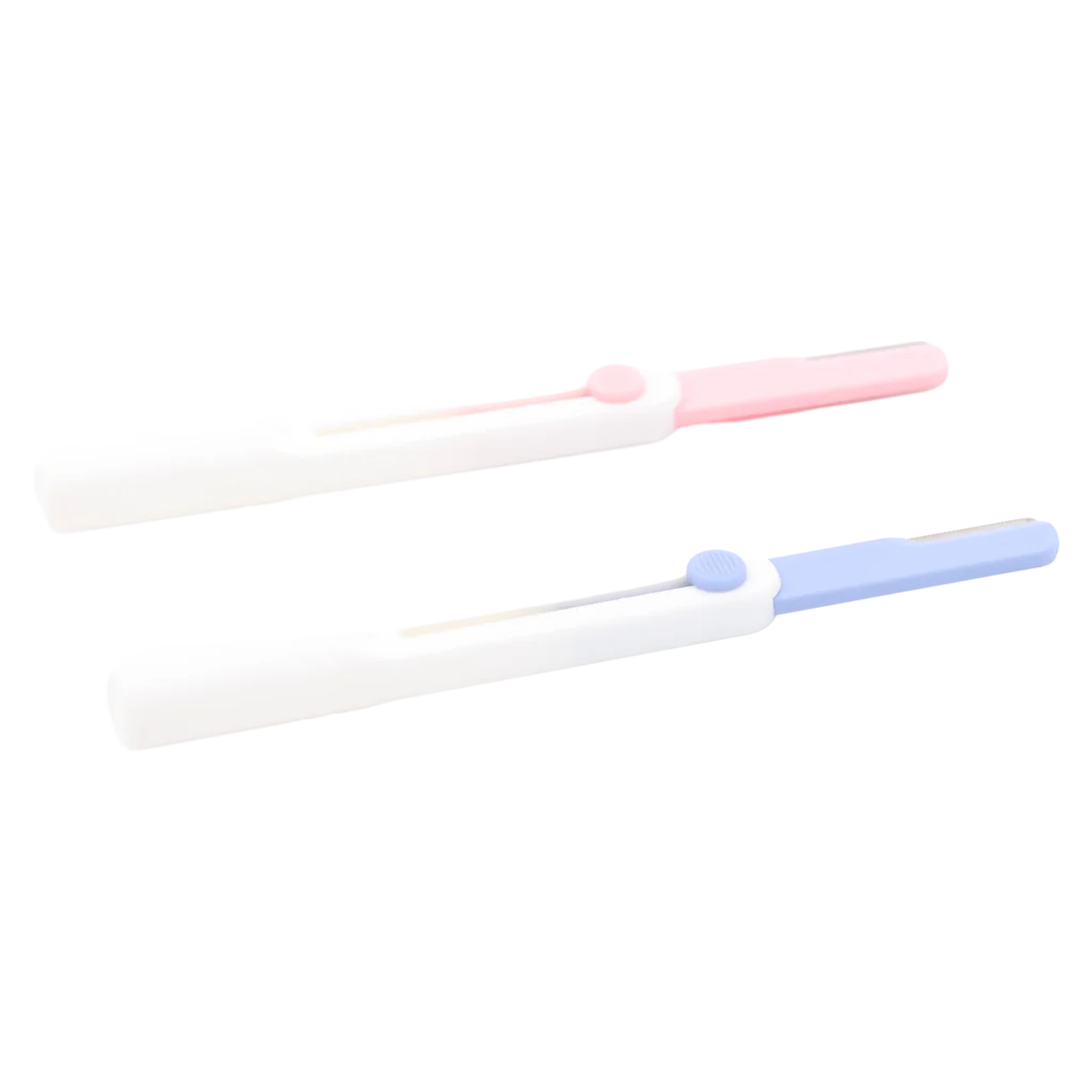 2-teiliges Augenbrauen-Rasiererset aus ABS mit Präzisionsklinge (Rosa/Blau)
