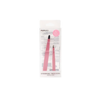 Augenbrauenpinzetten-Set aus Edelstahl für präzises Augenbrauenzupfen (Rosa)